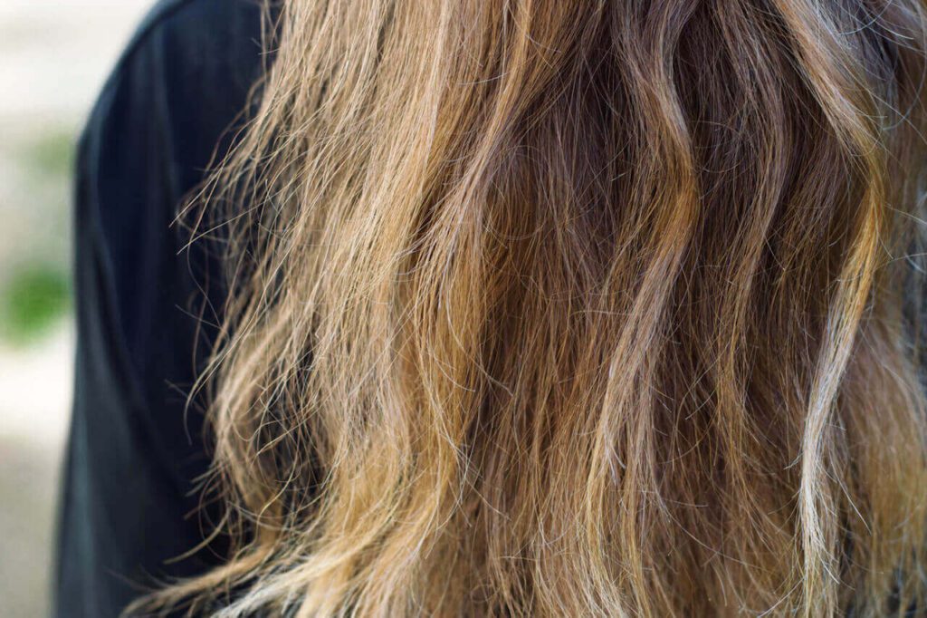 bleached hair
